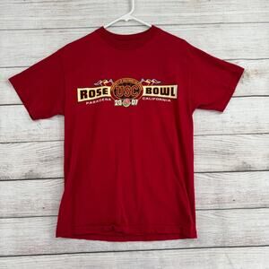 USC Rose Bowl 2007 Pasadena Short Sleeve T-Shirt Mens Medium‎ Red
